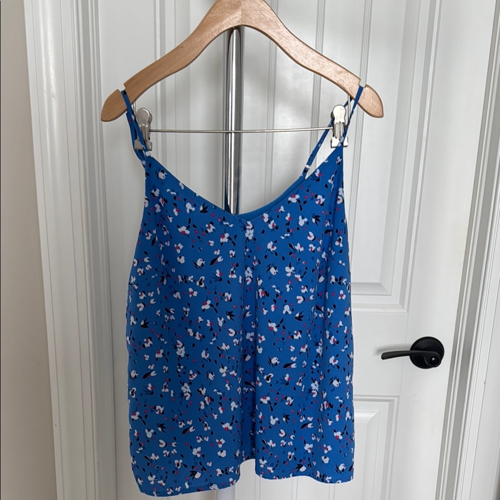 Floral Blue Spaghetti Strap Top